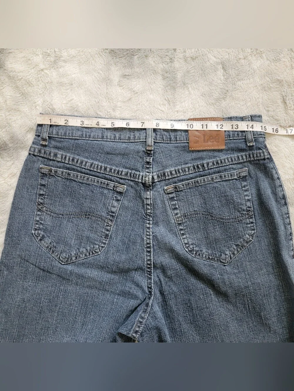 Y2K Lee Riveted Baggy Bermuda Style Denim Shorts 30 Inch Waist High-rise Jorts